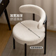Genji Holz Make -up Stuhl Schlafzimmer Schminktisch Stuhl Sahne Mädchen Stuhl Stuhl Weißwinkel Stuhl 1*Bio -Lederbrauner gelbe Sofa Stuhl 51*49*73 cm