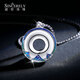 Shengshi Qiyuan platinum pendant men's pt950 platinum pendant men's enamel craft peace buckle platinum necklace men's Wanli Jiangshan peace buckle pendant 16-17 grams