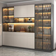 Gabinete de calzado de entrada de entrada de Yu Meng Xindi Integrado con la pared Gabinete de almacenamiento de puertas para el hogar Moderno Luz simple Gabinete de vino de lujo Gabinete lateral de comedor 12240*40*200