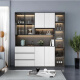 Zhen Yanxuan 2024 Sideboard integriert in die Wand moderne einfache Wohnzimmer -Aufbewahrungsschrank leichter Luxus Restaurant Weinschrank Milchfarbe Sideboard Modell 12240*40*220 Pack Installation