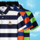
MASTER POLO short-sleeved polo shirt men's summer thin new style men's business casual striped Paul T-shirt T-shirt middle-aged men's clothing 3882 orange thin style 2XL