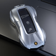 Sea horseshoe Porsche key cover Macan Cayenne 718Taycan Panamera 911Cayenne bag Panamera shell A style [gun color] + metal buckle