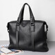 Cow mallette sac à main masculin Horizontal Business Casual Sac Men's Sac Mend Computer Sac C-9888 Black 14 pouces