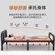 Jingju Cama plegable Almuerzo para un solo cama Camino de la cama Campo de cama Hospital Hospital acompañando cama dura Cama de hierro [Refuerzo silencioso] 0.9*2 metros BGC866