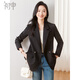 Chu Shen Spring and Autumn Small Suit Women's Professional Commuting Casual Suit Jacket Formal S13KF4434 Black L