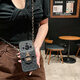罗璐鸥荣耀X60手机壳斜挎挂绳外壳荣耀X60Pro链条背带硅胶BRC-AN00保护套斜跨零钱卡包防摔全包软壳女款 【白色-菱格小熊卡包款】+斜挎挂绳+屏幕保护膜 荣耀X60 Pro