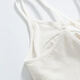 Fenton women's underwear, summer back base, no need to wear bra straps, fashionable and slim, with breast pads for outer wear and inner vest, white L