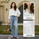 Olrain French white shirt women's versatile design double-layer lace commuting shirt white XL