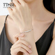 TTMIX shiny small sugar cube platinum bracelet PT950 fashionable women's platinum bracelet bracelet birthday gift double cross chain 3.7-3.9g