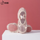 
Iron Arrow Dance Shoes Girls Ballet Shape Practice Shoes Children's Lace-free Chinese Dance Cat Claw Shoes Pink 28