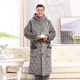 Catman (Miiow) Hiver à trois couches épaissies de corail Velvet Coton Coton Pyjama pour hommes et femmes Nouveaux style, Pather et mère Mère Vêtements de maison décontractés 683 Femme Purple Extra épais Hooded Hothed Hothered Taille 100-120jin [Jin est égal à 0,5 kg] Coton à trois couches à trois couches