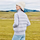 Xuezhongfei new style women's thin and classic down jacket spliced ​​and knitted design for women's short versatile and fashionable duck down jacket Qinglu Zi 6195 160/84A