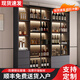 Wuyan Guipin Wine Cabinet Living Room 2024 New Light Luxury High-end Display Cabinet Customized Storage Cabinet Integrated Wall Wine Cabinet Glass Cabinet Door 40cm Single Door Elegant White Delivered to Home