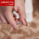 Junhong pt950 platinum diamond flower platinum ring open ring adjustable couple engagement ring birthday gift PT950 2.5-2.7g