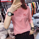 Amante Rucci Camiseta de manga de 7 cuartos para mujeres Camisa de fondo de algodón puro de algodón puro 2025 Spring and Autumn New Shoulged Midved Top Top Whingy 701-15 White L Adecuado para 105-115 Jin [Jin equivale a 0.5 kg]