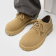 
GUQIAN Martin Boots Men's 2025 New Derby Shoes Spring Low Top Retro Workwear Shoes Thick Sole Heightening Fur Shoes Men's Trendy Camel Color 42 (260mm)