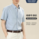 BlackMonday Sommer reines Baumwoll Oxford-Shirt Männer kurzärmelige Baumwollbärte für Eisenfreie Mode vielseitig Geschäfte Casual Formal Shirt