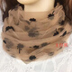 
FKSASU small scarf new mesh scarf for women in autumn and winter cervical protection thin style to show white neck cover fashionable and fashionable Lucky flower apricot color [1 package]