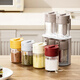 Home KATEI STORY Japanese seasoning box kitchen seasoning jar seasoning box glass salt shaker storage container moisture-proof seasoning jar quantitative high-end cream lid with spoon single piece 300ml
