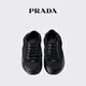 PRADA/Prada Gift Women's Re-Nylon and Sheep Leather Sneakers Black 35