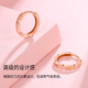 Fat Donglai quality ear bone buckle 18k gold earrings rose gold au750 ear stud earrings color gold trend light luxury purchasing 18K rose gold magic earrings (medium size single)
