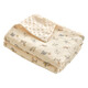 Newborn baby quilt, children's pure cotton quilt cover, kindergarten baby 1.2m1.5m changeable quilt cover, hibiscus + milk tea color, cotton gauze + bean velvet 100cm*120cm