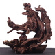 
SLPC fish tank landscaping decoration sunken wood natural dead wood tree root ornament turtle avoids purple teak stump grass tank South American tank Deep khaki color 1047