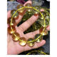 
MathDeray crystal Golden Libyan meteorite bracelet Meteorite rough stone Natural crystal meteorite round bead waist chain TF679#12mm Libyan gold meteorite