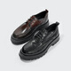 Belle pleated business shoes for men's new genuine leather thick-soled formal lace-up leather shoes A1422AM4 pre-sale Brown-Single 43 (265mm)
