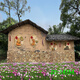 Tela rural tela rural nostálgico internet celebridad ancla de fondo en vivo tela 3d tridimensional en vivo sala de tela colgante cosecha de campo ZP-15253 2.5 metros de ancho + 2.5 metros de alto (gancho)