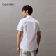 
Calvin Klein Jeans Summer Men's Leisure Commuter ck Embroidered Letter Comfortable Short Sleeve Shirt Jacket J324459 YAF-Moonlight White M