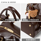 CinvaiKrose bag women's bag portable bowling bag women's 2026 new large capacity retro single shoulder messenger bag New Year gift coffee color