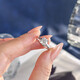 Pt950 platinum classic four-claw one-carat diamond ring. Proposal, wedding, birthday, Chinese Valentine's Day gift for girlfriend, 50 points moissanite/D color/VVS-light luxury style