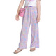 MoonKids Girls Ice Silk Mosquito-Repellent Pantalon Summer Pantalon Pantalon large pour enfants 2025 Summer Cool Big Big Child's à la mode pantalon 15290 Pantalon large pourpre + 9889 Blanc à manches courtes 170 cm