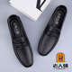 Old man's head (LAORENTOU) beanie shoes for men 2025 new trendy men's loafers high-end casual leather shoes for men black top layer cowhide 2628f 39