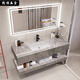 
XMSJ rock slab wash basin ceramic seamless double-layer bathroom cabinet integrated wash basin hotel bathroom washing fish belly white seamless basin smart mirror with supporting hardware SPWY60*50 has sold 7586 pieces