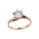 Chenru Russian 585 Purple Gold 14K Gold Rose Gold Six Claw Moby Ring Zircon Luxurious Shining Girlfriend Women's No. 11