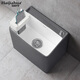 Haijiahua gray and white wash mop pool floor mop basin balcony bathroom ceramic mop pool mop pool mop pool pool H209 gray and white with mop rack