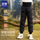 Luo Meng children's down pants inner lining for boys and girls autumn and winter warm pants inner wear campus clothing artifact cotton pants black 160