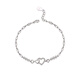 Nilan pt950 platinum bracelet PT950 heart-to-heart women's diamond temperament, light luxury, gift to girlfriend heart-to-heart bracelet