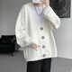 Pang Youmi 8xl-M Extra Sweater de cárdigan de gran tamaño para hombres Simple Knitting Chaqueta de punto para hombres suéter de punto informal