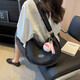 
Meipai versatile ins crossbody bag for women trendy spring and summer sweet dumpling bag waterproof student class canvas bag SN2694 upgrade reinforcement reinforcement more durable black single bag