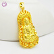 Feixiangge bag 18k gold male Guanyin men's gold Guanyin pendant jewelry Guanyin necklace large Guanyin + gold chain