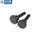 Guwanji GB834 Schwarzes, hochköpfiger Hand-Etge-Bolt Black Zink mit großer Kopfschleuder handgeschlagener Schraubeschraube M4x6 (20 Teile)