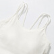 Fenton women's underwear, summer back base, no need to wear bra straps, fashionable and slim, with breast pads for outer wear and inner vest, white L