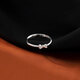 Mansheng Pure S999 Pure Silver Bow Plain Ring Women's Niche Design High-end Pair of Rings for Couples 2025 New Trend S999 Pure Silver Bow Ring