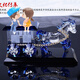 Yuhua Car Ornaments, Car Perfume, New Carriage Ornaments, Complete Collection of Car Center Console Decorations, Blue Horse + Lover (Free Perfume, Anti-Slip Mat)