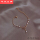 Mädchen Herz Bogenarmband Koreanisch Süßes, einfaches, vielseitiges Nischendesign Handdekorationsstudent Bester Freund Geschenk M1476 [1 Set von Bugarmband]