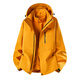 JEEP SPIRIT Jacket Men's Autumn and Winter Three-in-One Jacket Outdoor Casual Jacket Millet Yellow Three-in-One XL