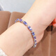 Xuanpa tanzanite bracelet 5.4 carats 18 pieces size 3*5mm high clarity cornflower color Feijingge tanzanite bracelet 5.4 grams